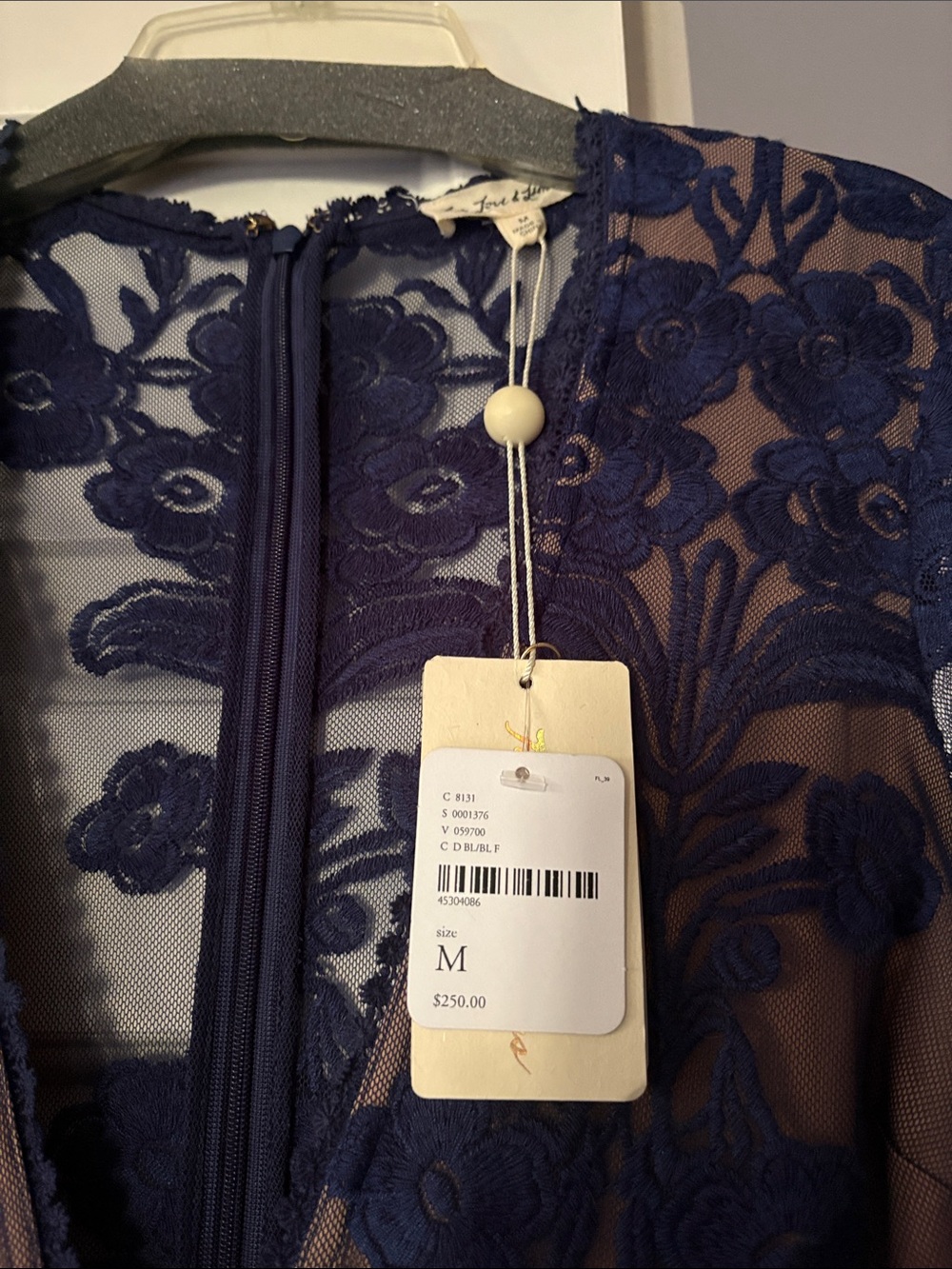 For Love And Lemons Navy Lace Maxi Slip Dress - Picture 10 of 10